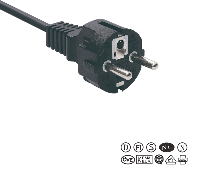 JT003-B/FY003-B 16A 250V ইউরোপীয় স্ট্যান্ডার্ড থ্রি-পিন প্লাগ