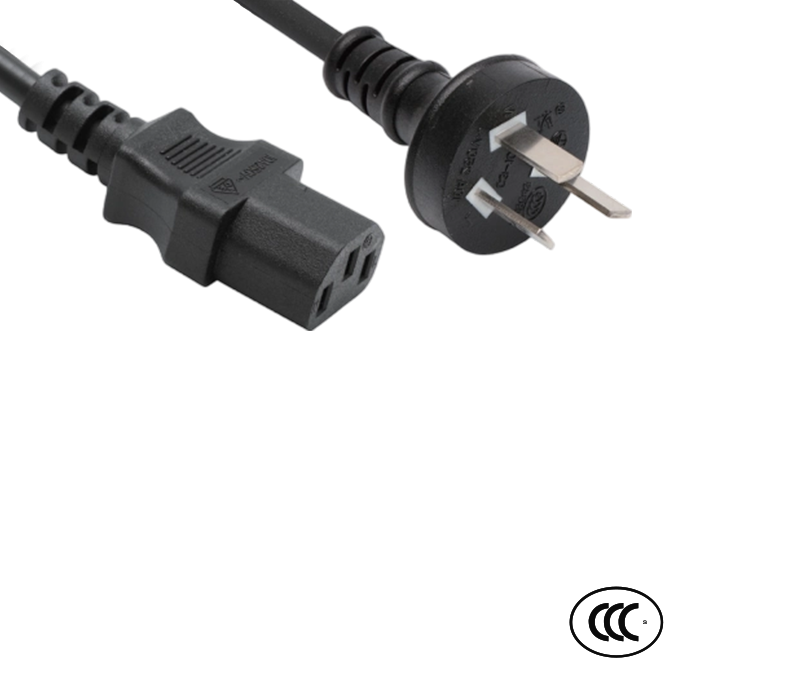 IEC সংযোগকারী C13 সহ C3-10C+JT-ST3 10A 250V থ্রি-পিন চায়না স্ট্যান্ডার্ড প্লাগ