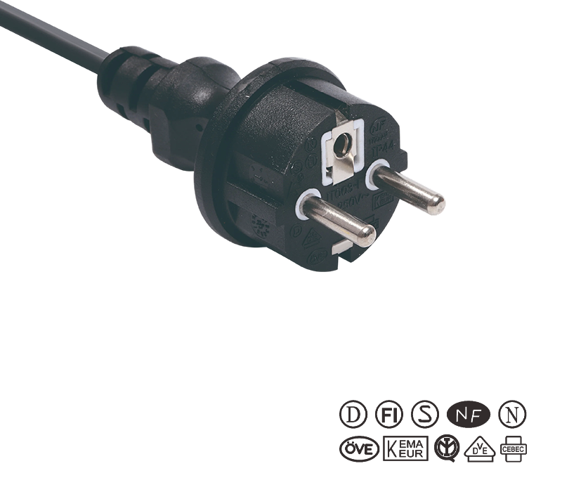 JT003-F/FY003-F 16A 250V ইউরোপীয় স্ট্যান্ডার্ড থ্রি-পিন প্লাগ