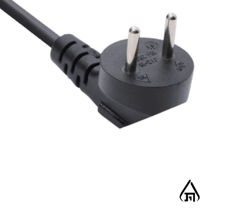 JY2-16 16A 250V টু-পিন ইজরায়েল 90-ডিগ্রি এলবো প্লাগ