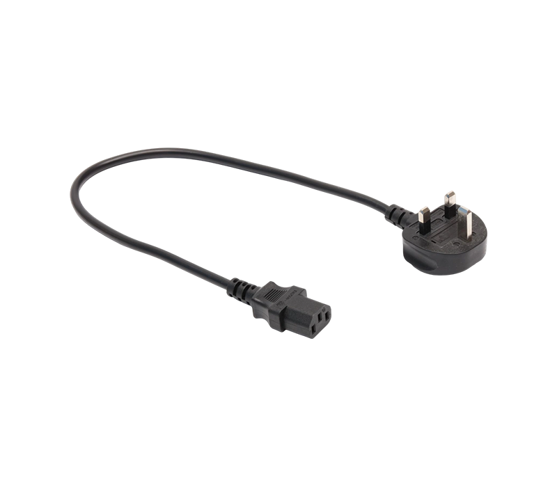 FY006A+JT-ST3 13A 250V ব্রিটিশ থ্রি-পিন প্লাগ ফিউজ সহ IEC সংযোগকারী C13-এ লাগানো