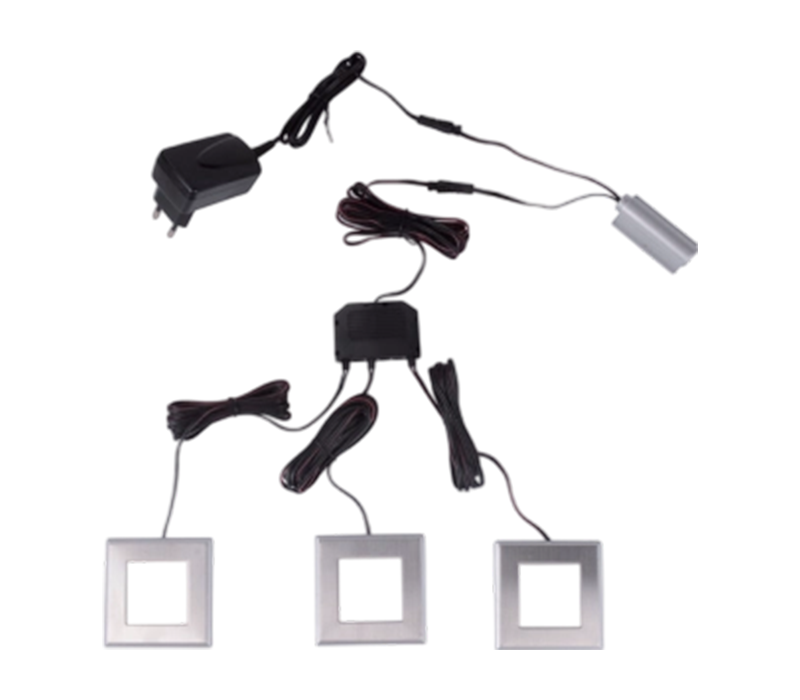 CLS-01/CLS-02 Ir সেন্সর সুইচ এবং 1-মিটার পাওয়ার কর্ড সহ ক্যাবিনেট ট্রিম লাইট